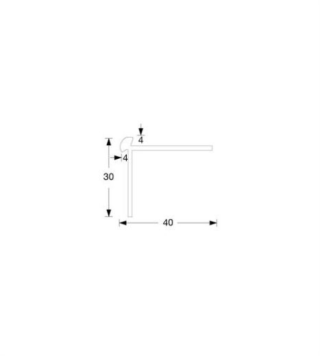 Billede af Trappeforkant t/4 mm MAT